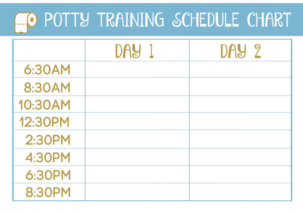 Printable Potty Training Schedule